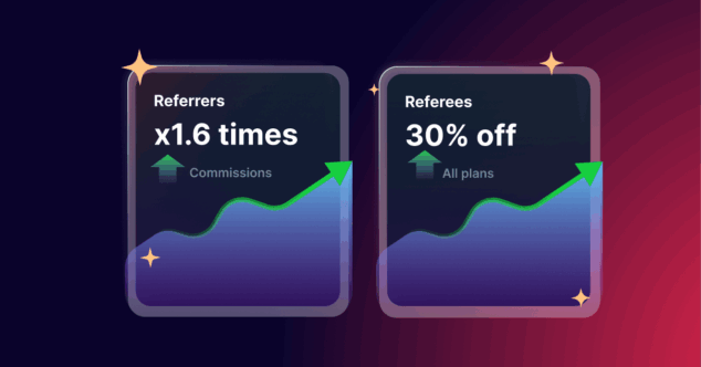 Referral Program: x1.6 Commission For Referers & 30% Off For Referees