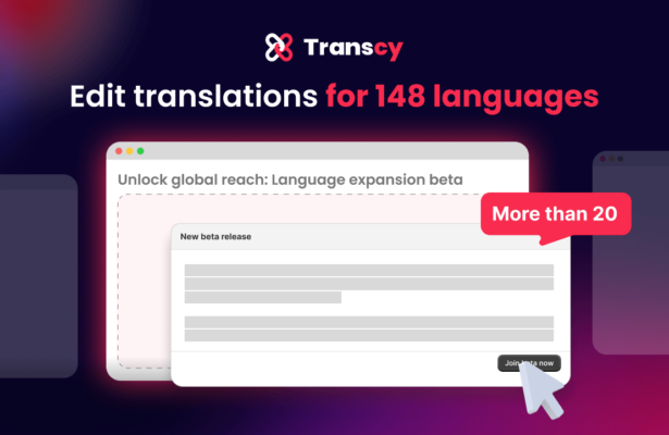 Transcy’s Language Expansion (Beta): Edit Translations For 148+ Languages