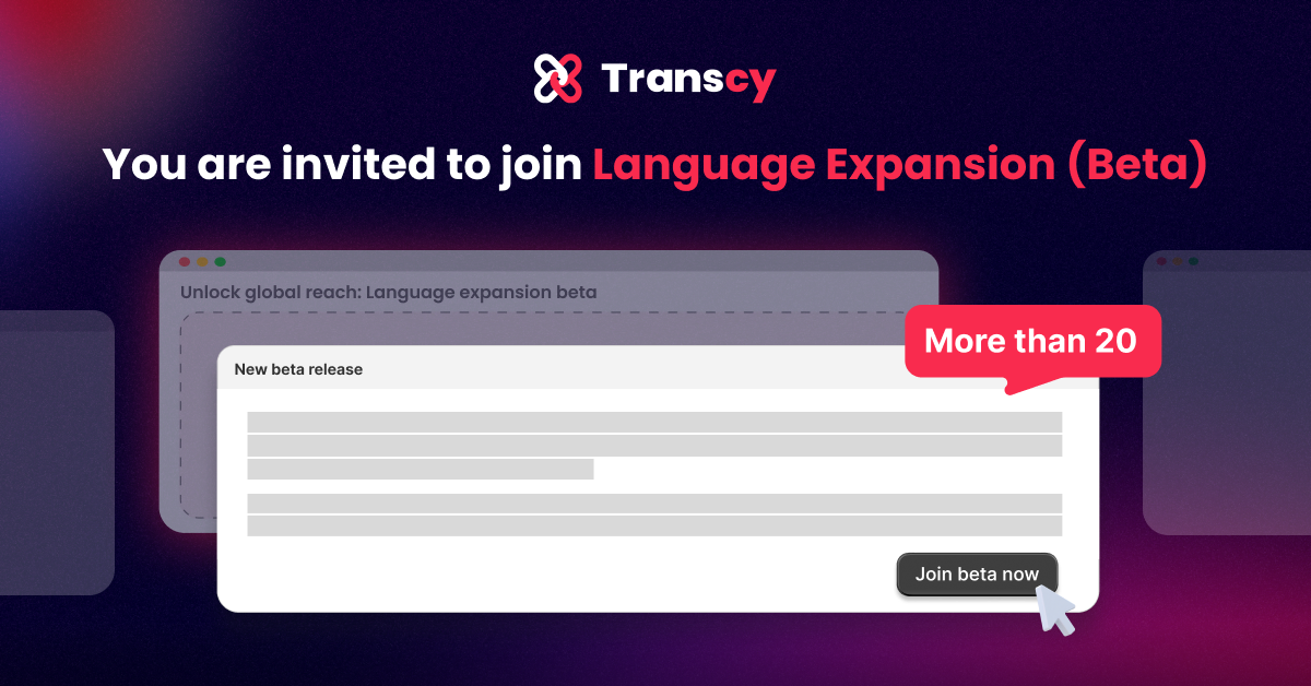 Transcy’s Language Expansion (Beta): Edit Translations For 148+ Languages