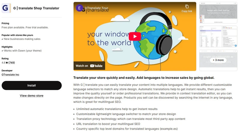 G-translate-shopify-store