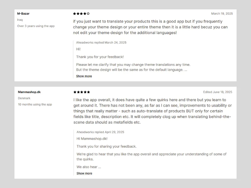 Customer reviews on ease of use review LangShop