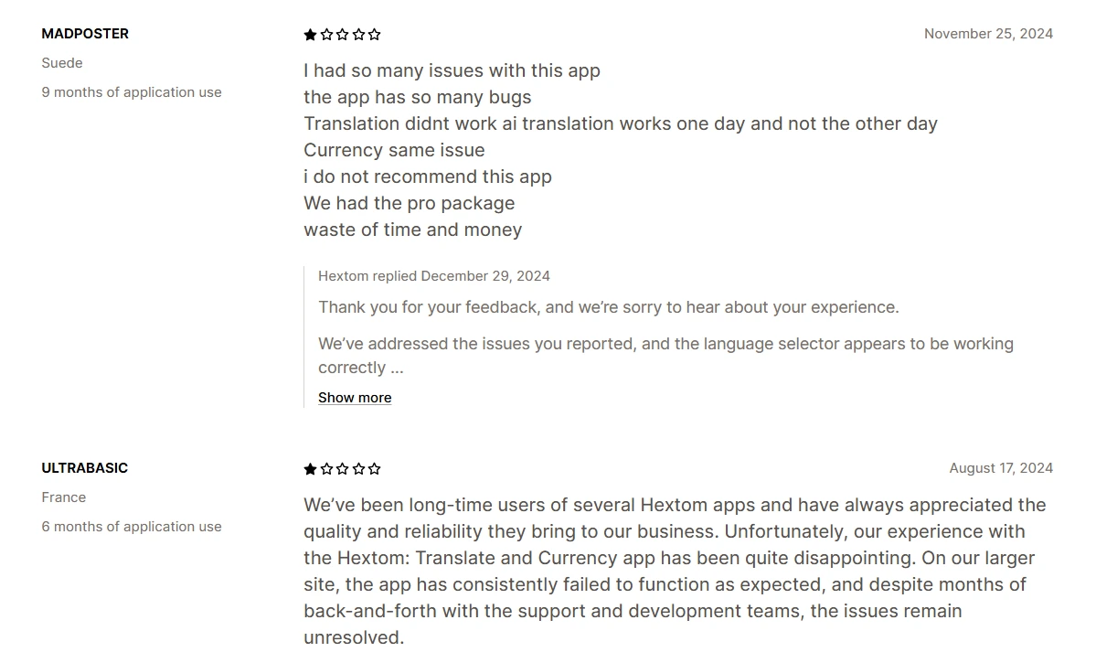 negative-reviews-on-hextom-performance