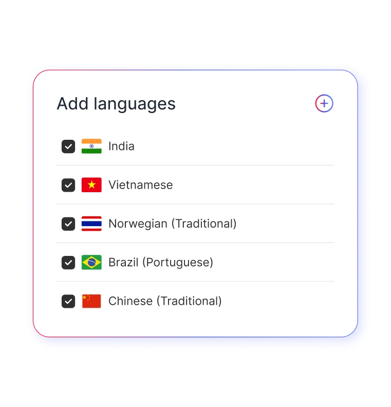 <span>Speak to Customers in</span> 148 Languages