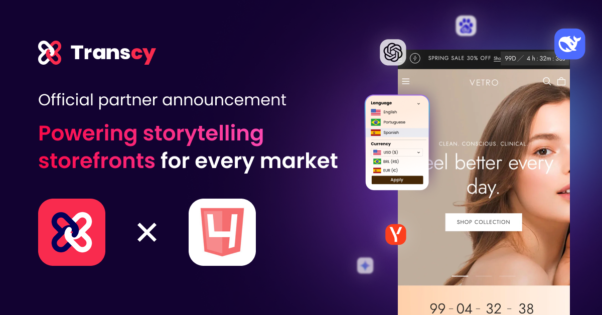 Transcy x The4: Powering Storytelling Storefronts for Global Markets