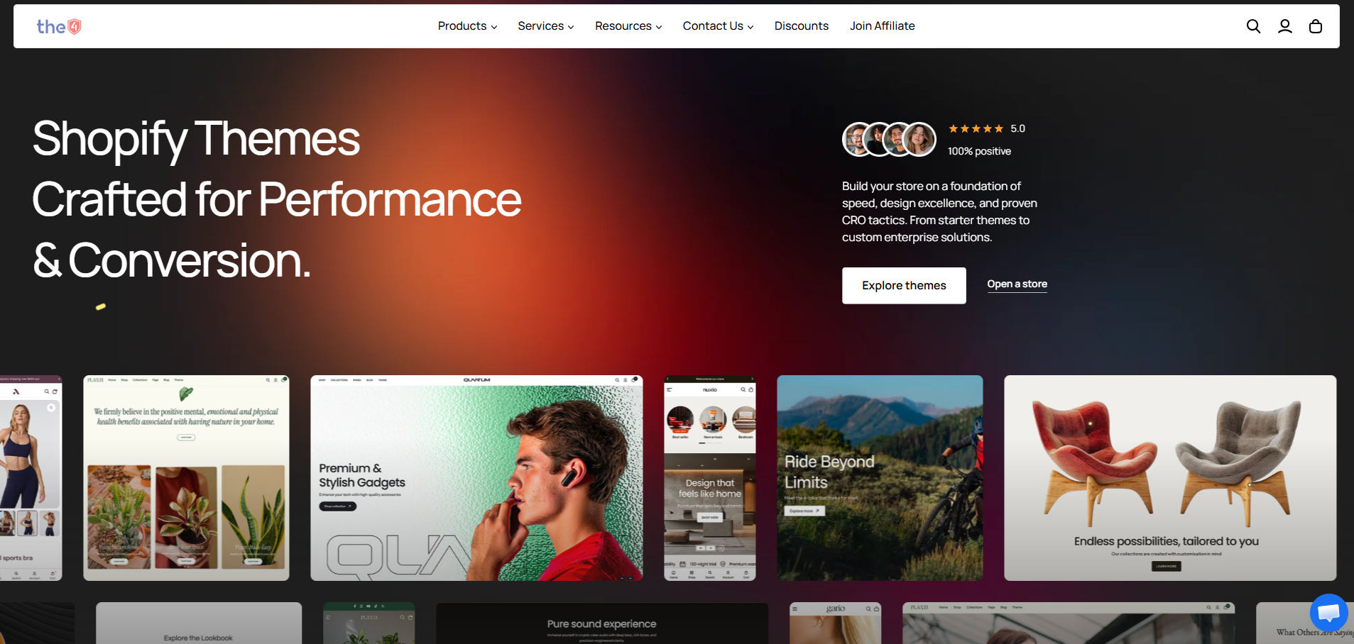 Transcy x The4: Powering Storytelling Storefronts for Global Markets 1 the4-website
